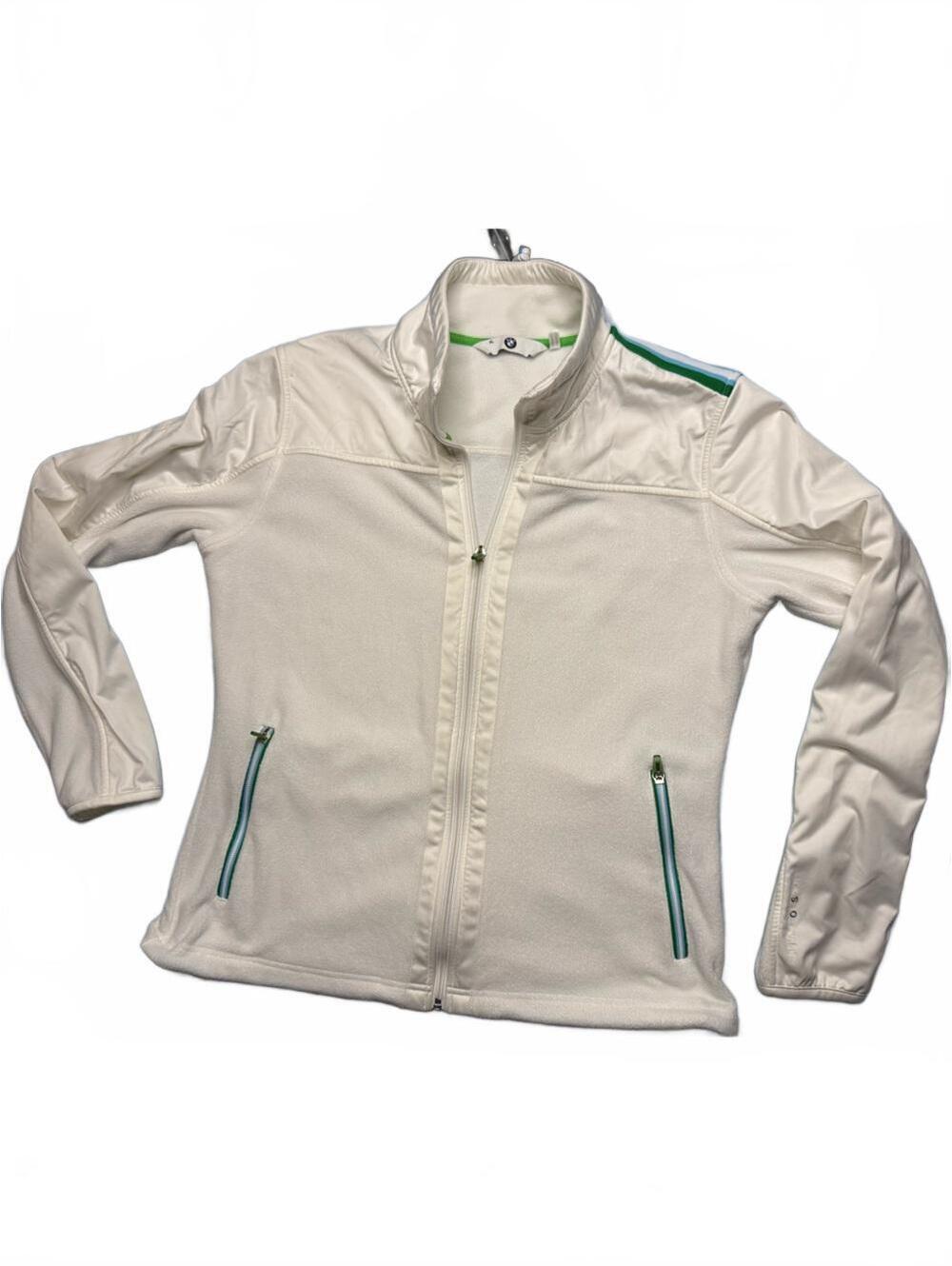BMW Golfsport women's full-zip fleece jacket Sz XL logo preppy money old money